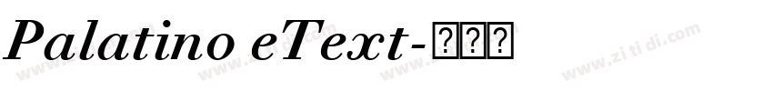 Palatino eText字体转换 Palatino eText字体转换